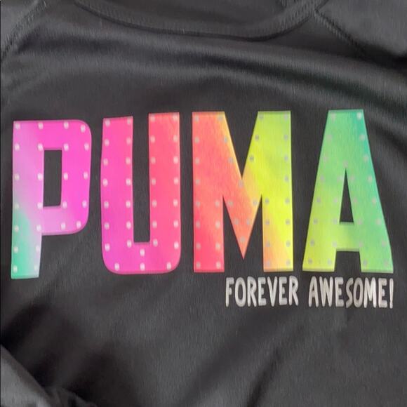 PUMA Kids Performance Shirt Black Size 4 - Picture 6 of 6